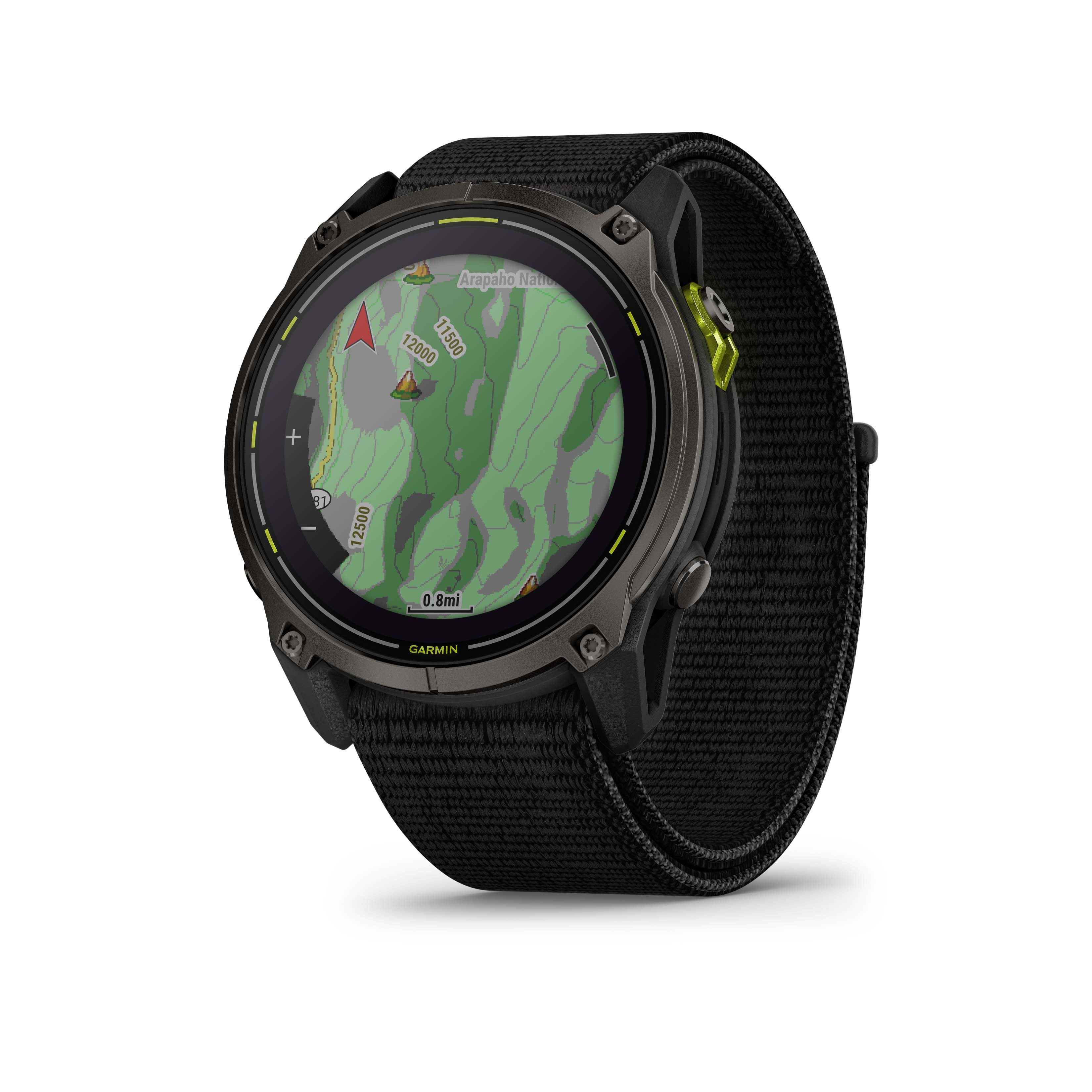 Garmin Enduro 3 Sapphire Solar, Titan DLC, černý nylonový řemínek UltraFit