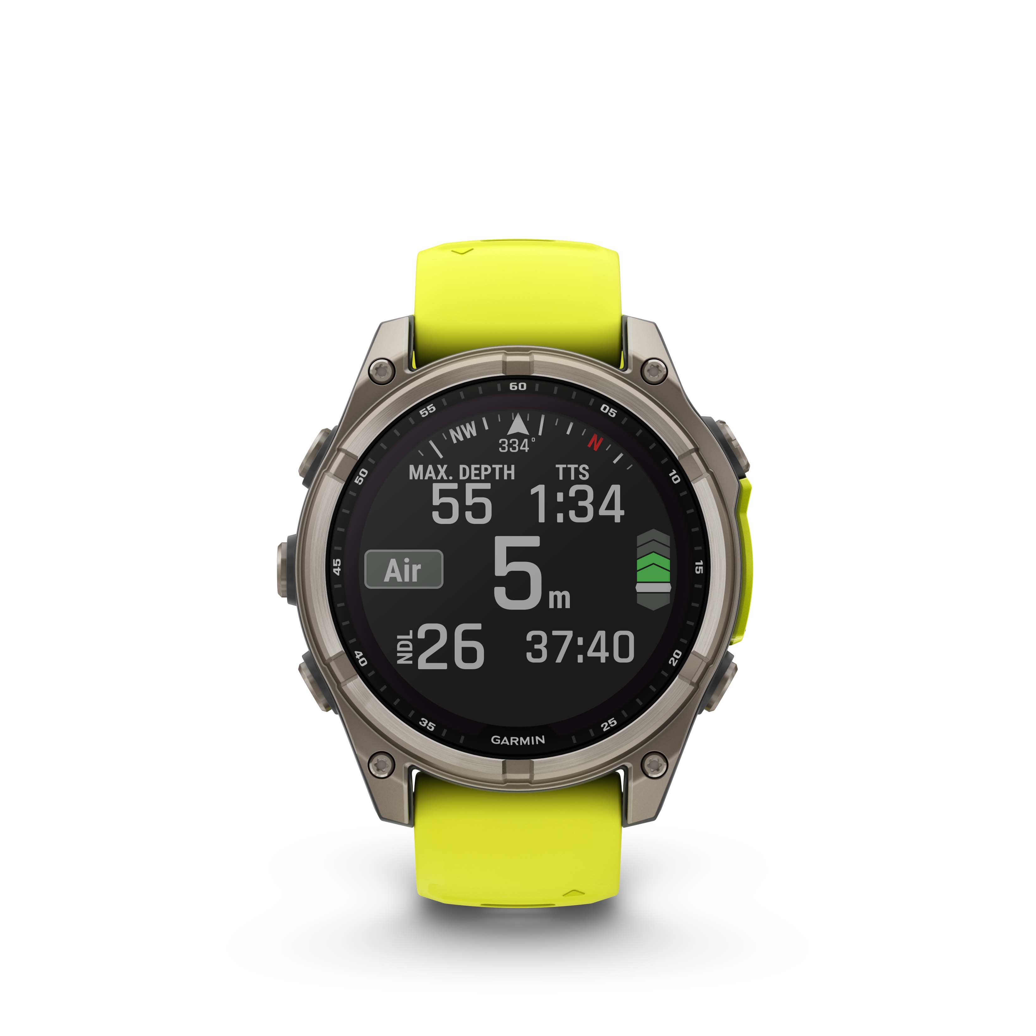 Garmin fenix 8 - 47 mm, Solar Sapphire, Titanium, Carbon grey DLC titanium, Yellow/Graphite silikonový řemínek