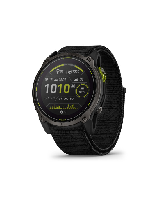 Garmin Enduro 3 Sapphire Solar, Titan DLC, černý nylonový řemínek UltraFit