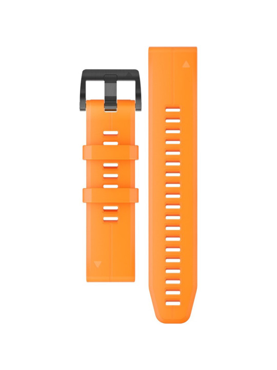 Řemínek QuickFit 22, silikon, světle oranžový, černá přezka