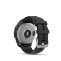 Garmin fenix E - nerezová ocel, černý silikonový řemínek