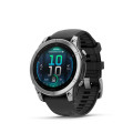 Garmin fenix E - nerezová ocel, černý silikonový řemínek