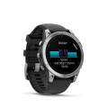 Garmin fenix E - nerezová ocel, černý silikonový řemínek