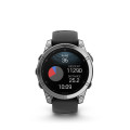 Garmin fenix E - nerezová ocel, černý silikonový řemínek