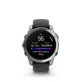 Garmin fenix E - nerezová ocel, černý silikonový řemínek